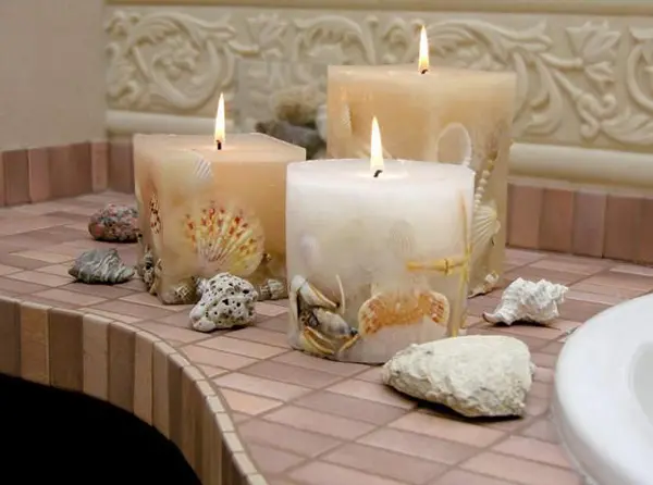 artesanatos,Tipos de Artesanatos Velas Decorativas - Banheiro