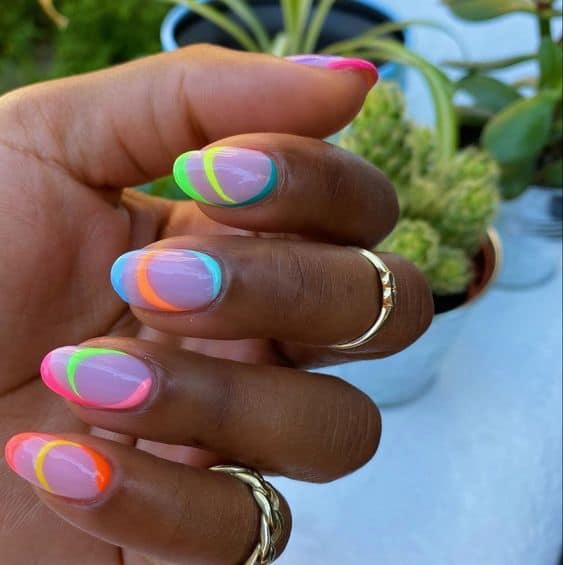 decorated neon nails 1