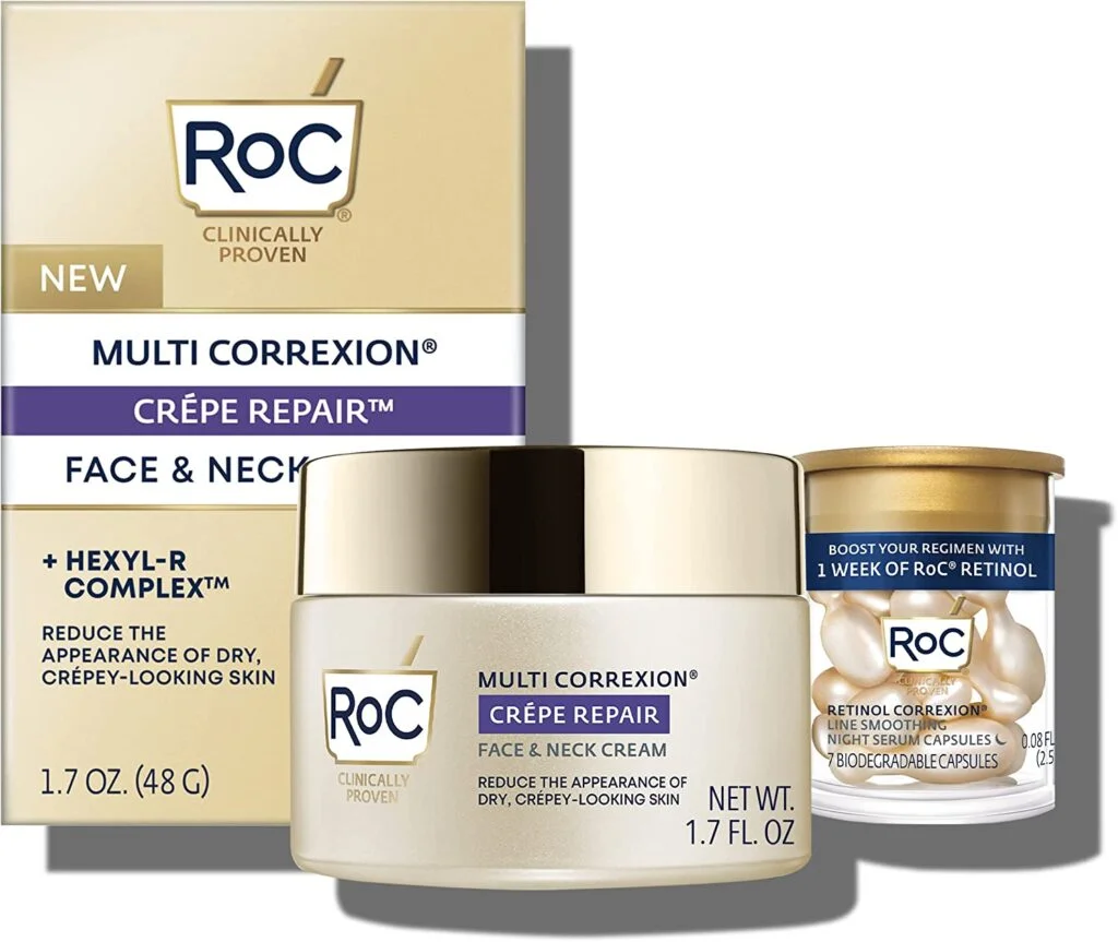 50 anos,creme,olhos RoC Crepe Repair Anti-Envelhecimento Hidratante Facial