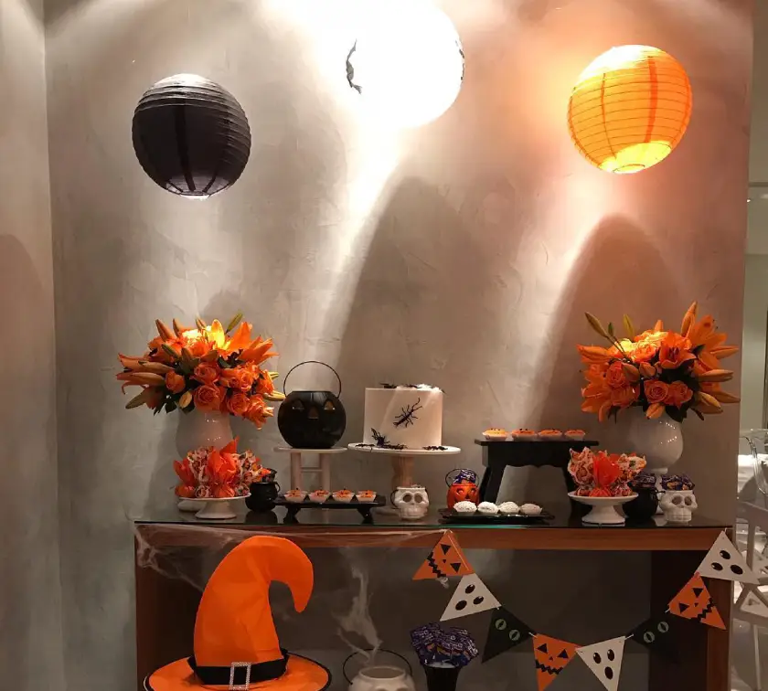 decoração simples para halloween 