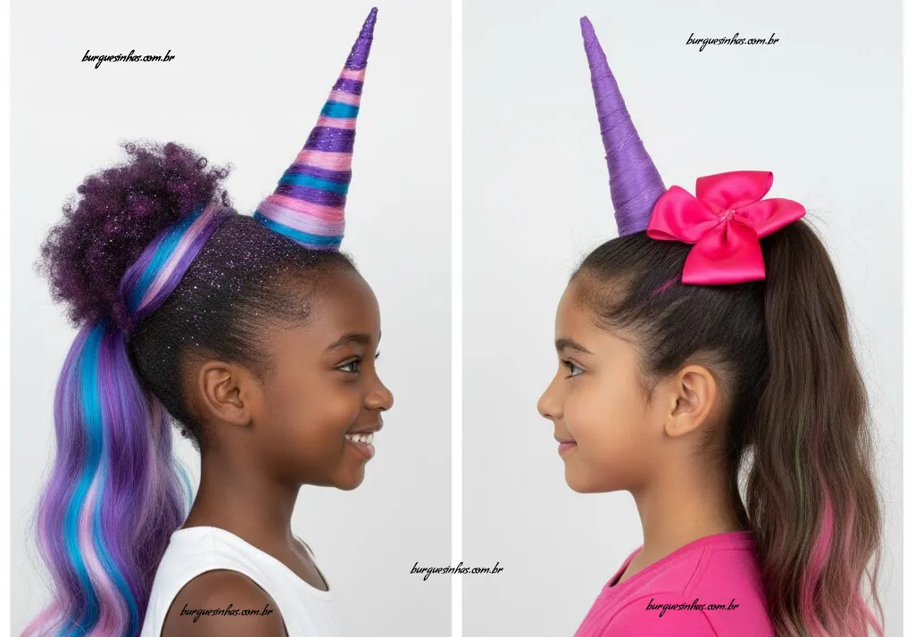 cabelo maluco,menina,feminino cabelo maluco unicornio
